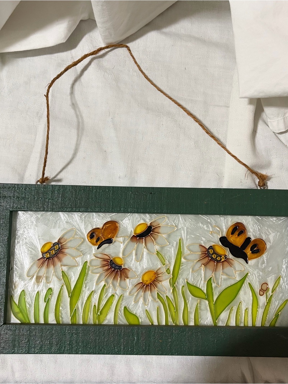 Framed suncatcher/faux stained glass